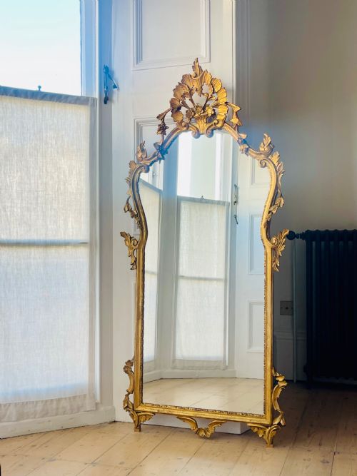 ANTIQUE GILT ITALIAN MIRROR - ADDITIONAL PHOTO 1