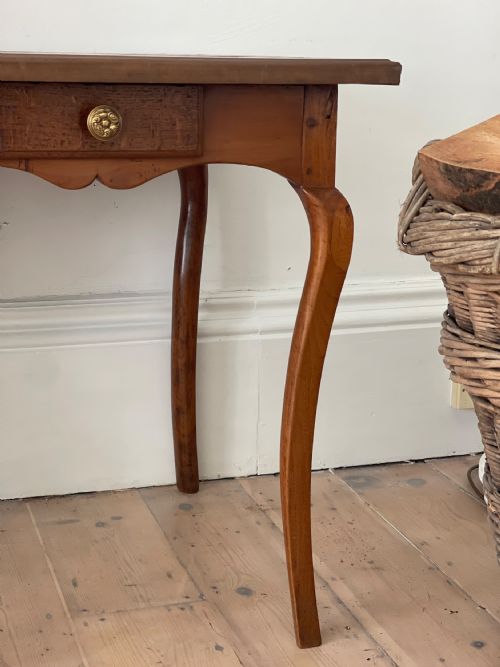 ANTIQUE FRENCH LEATHER TOP TABLE - ADDITIONAL PHOTO 9