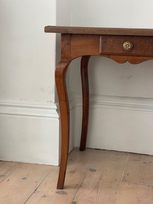 ANTIQUE FRENCH LEATHER TOP TABLE - ADDITIONAL PHOTO 10