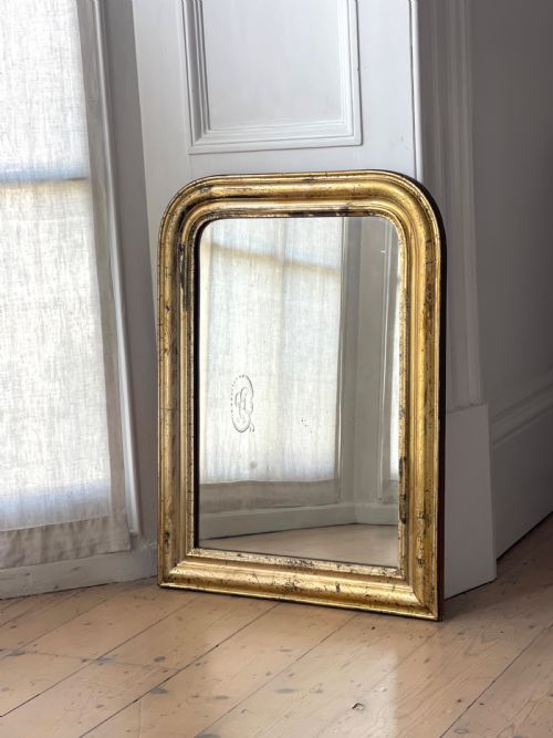 ANTIQUE FRENCH GILT LOUIS PHILIPPE MIRROR - ADDITIONAL PHOTO 2