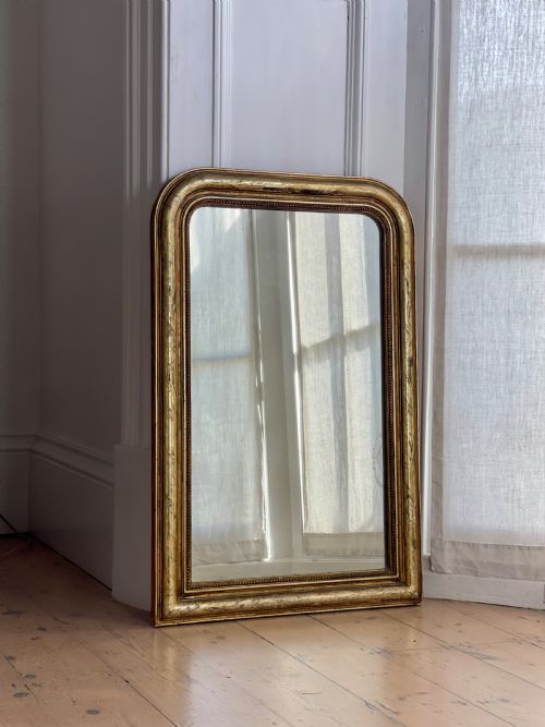 ANTIQUE FRENCH GILT MIRROR - ADDITIONAL PHOTO 2