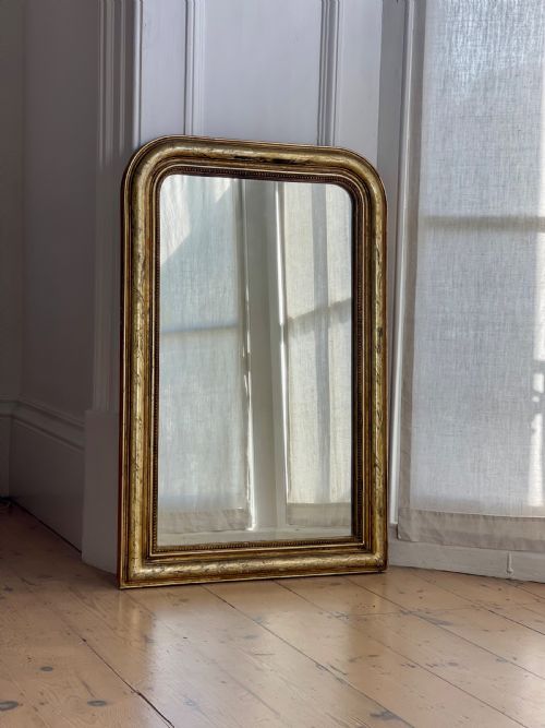 ANTIQUE FRENCH GILT MIRROR - ADDITIONAL PHOTO 4