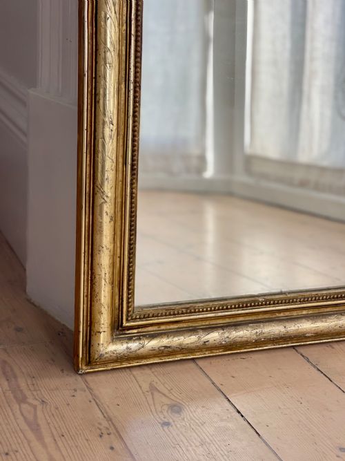 ANTIQUE FRENCH GILT MIRROR - ADDITIONAL PHOTO 7