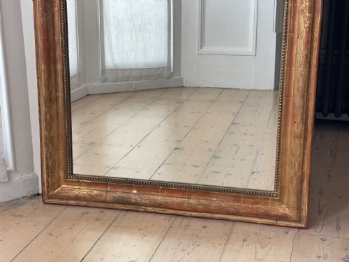 ANTIQUE FRENCH GILT LOUIS PHILIPPE MIRROR - ADDITIONAL PHOTO 5