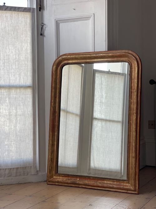 ANTIQUE FRENCH GILT LOUIS PHILIPPE MIRROR - ADDITIONAL PHOTO 4