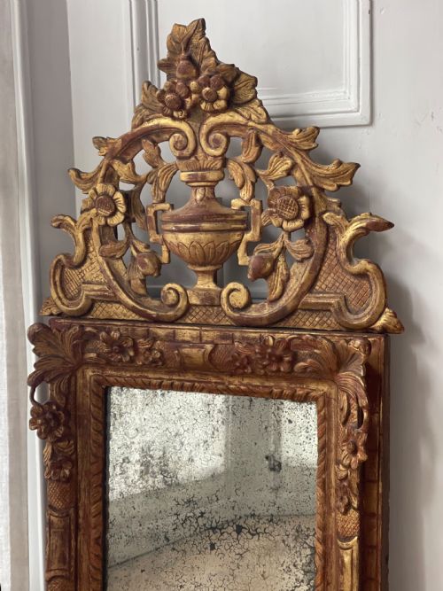 18TH CENTURY FRENCH GILT MARRIAGE MIRROR - ADDITIONAL PHOTO 5