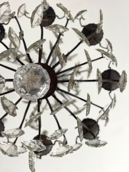 LARGE ANTIQUE FRENCH CRYSTAL CHANDELIER - ADDITIONAL PHOTO 3