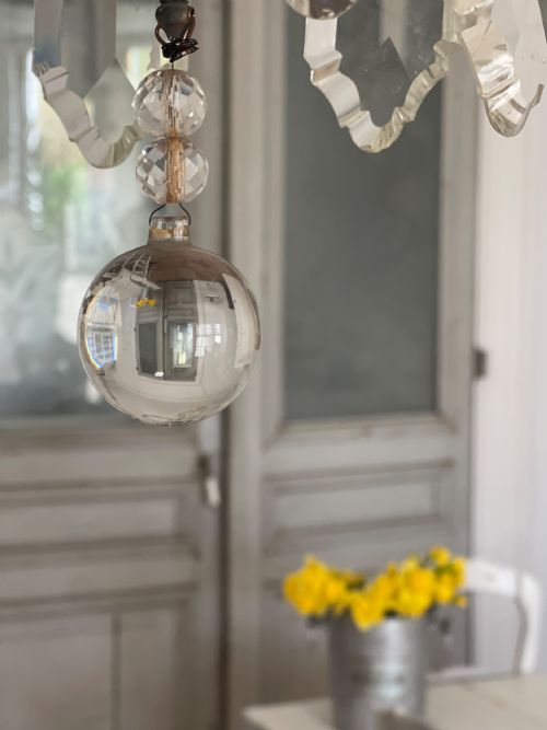 ANTIQUE FRENCH CRYSTAL CAGE CHANDELIER - ADDITIONAL PHOTO 6
