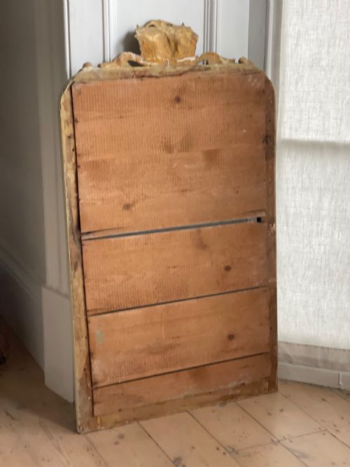 ANTIQUE FRENCH GILT AND BARE GESSO MIRROR - ADDITIONAL PHOTO 7