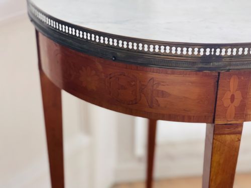 ANTIQUE FRENCH ROUND MARBLE TABLE - ADDITIONAL PHOTO 4