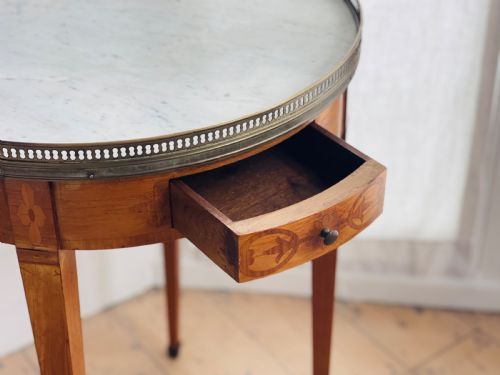 ANTIQUE FRENCH ROUND MARBLE TABLE - ADDITIONAL PHOTO 6