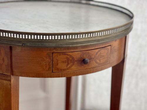 ANTIQUE FRENCH ROUND MARBLE TABLE - ADDITIONAL PHOTO 7
