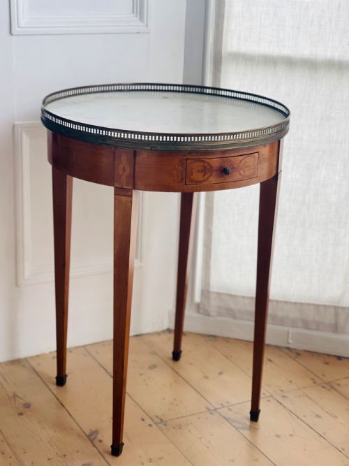 ANTIQUE FRENCH ROUND MARBLE TABLE - ADDITIONAL PHOTO 8