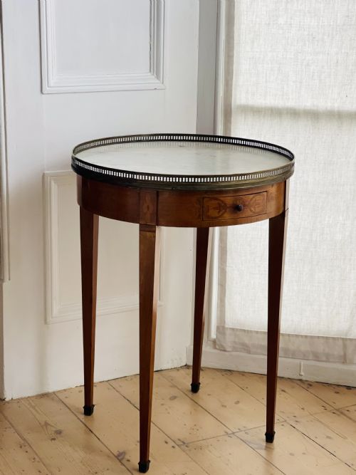 ANTIQUE FRENCH ROUND MARBLE TABLE - ADDITIONAL PHOTO 9