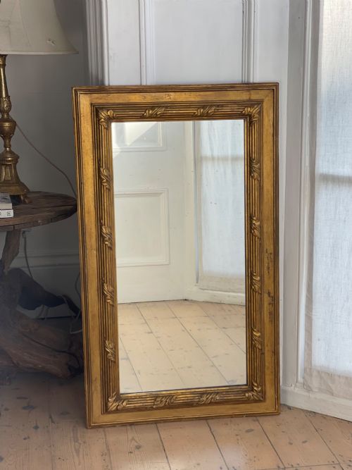ANTIQUE FRENCH GILT MIRROR MERCURY GLASS - ADDITIONAL PHOTO 4
