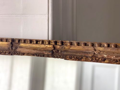 ANTIQUE FRENCH GILT RECTANGULAR MIRROR - ADDITIONAL PHOTO 3