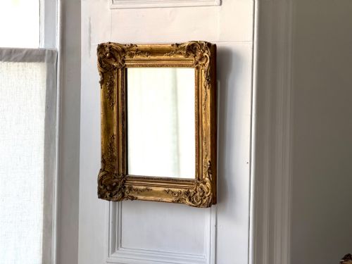 ANTIQUE FRENCH GILT RECTANGULAR MIRROR - ADDITIONAL PHOTO 3