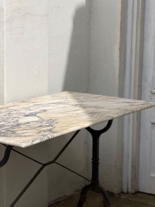 ANTIQUE FRENCH MARBLE TABLE - ADDITIONAL PHOTO 2