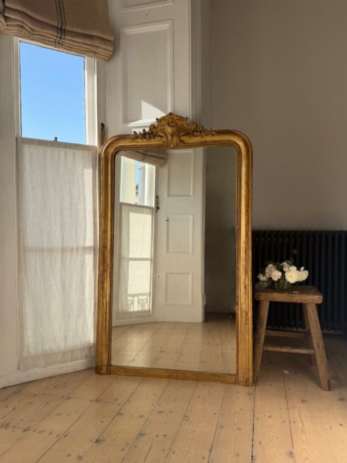 antique french gilt louis philippe mirror c1860 - CATEGORY: ANTIQUE MIRRORS - DATED 19TH CENTURY