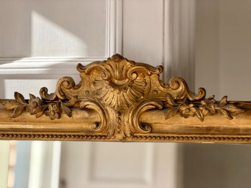 ANTIQUE FRENCH GILT LOUIS PHILIPPE MIRROR C1860 - ADDITIONAL PHOTO 6