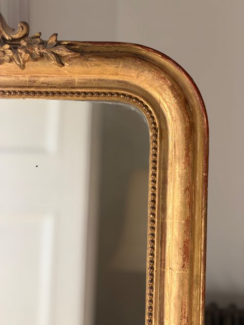 ANTIQUE FRENCH GILT LOUIS PHILIPPE MIRROR C1860 - ADDITIONAL PHOTO 7