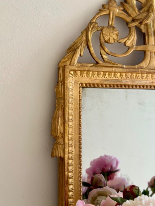 18TH CENTURY FRENCH GILT MARRIAGE MIRROR - ADDITIONAL PHOTO 1
