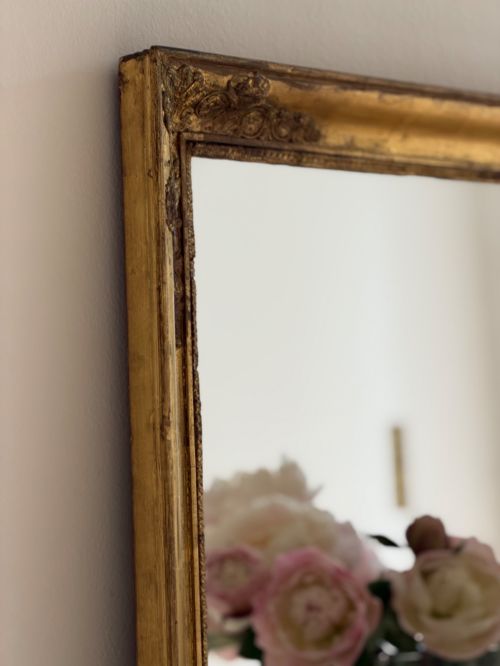 ANTIQUE FRENCH GILT RECTANGULAR MIRROR - ADDITIONAL PHOTO 8