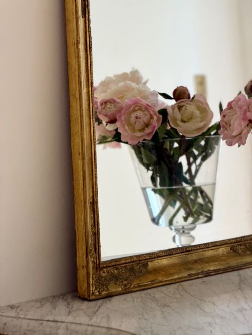 ANTIQUE FRENCH GILT RECTANGULAR MIRROR - ADDITIONAL PHOTO 12