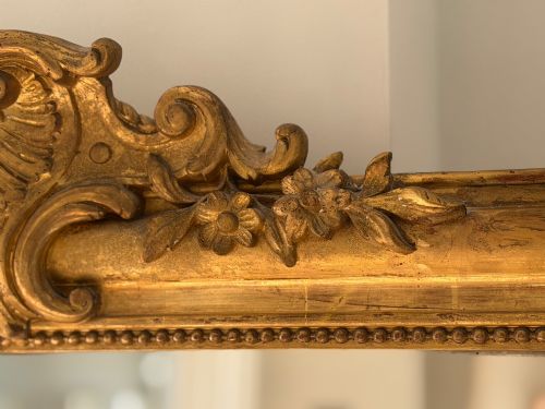ANTIQUE FRENCH GILT LOUIS PHILIPPE MIRROR C1860 - ADDITIONAL PHOTO 3