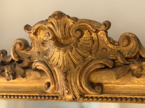 ANTIQUE FRENCH GILT LOUIS PHILIPPE MIRROR C1860 - ADDITIONAL PHOTO 4