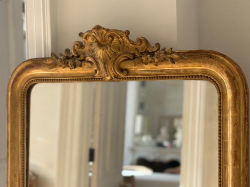 ANTIQUE FRENCH GILT LOUIS PHILIPPE MIRROR C1860 - ADDITIONAL PHOTO 8