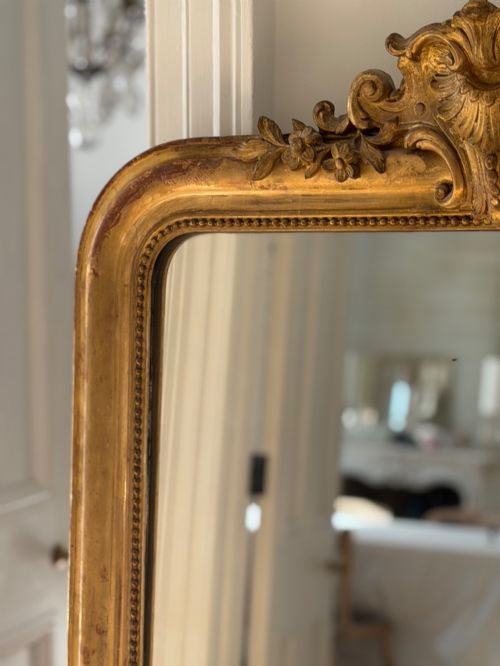 ANTIQUE FRENCH GILT LOUIS PHILIPPE MIRROR C1860 - ADDITIONAL PHOTO 9