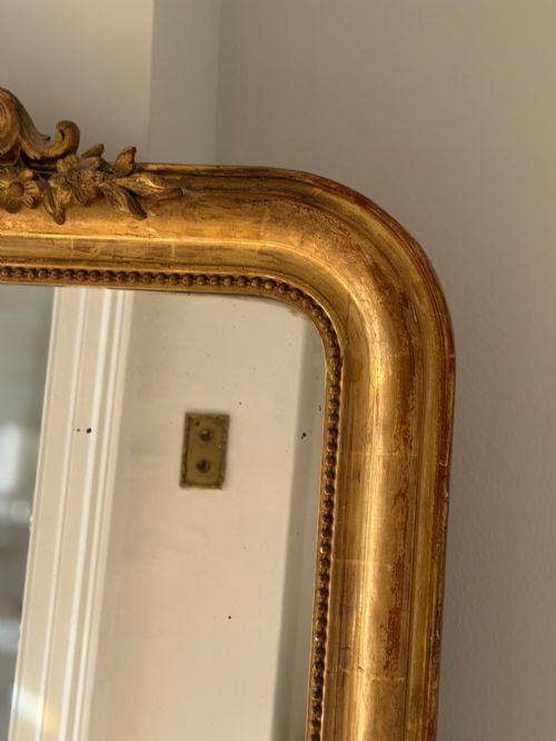 ANTIQUE FRENCH GILT LOUIS PHILIPPE MIRROR C1860 - ADDITIONAL PHOTO 10