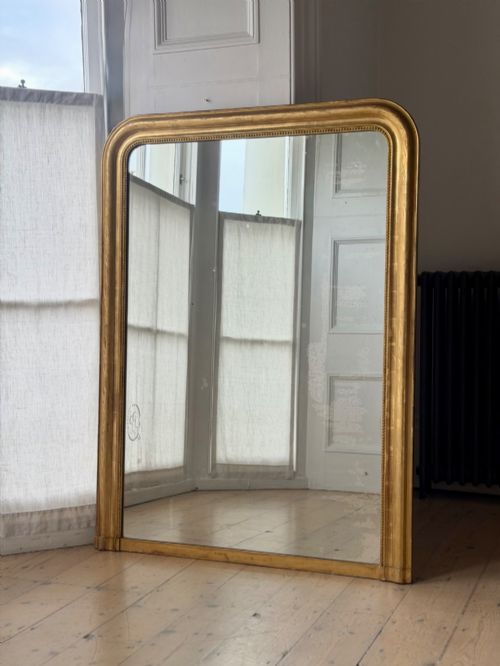 Antique French Gilt Louis Philippe Mirror - Mercury Glass