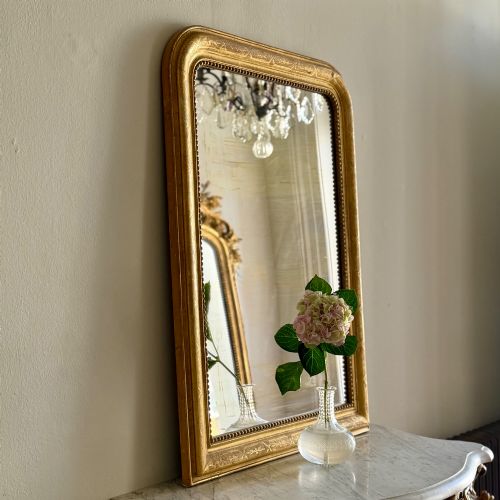 Antique French gilt Louis Philippe mirror c1860
