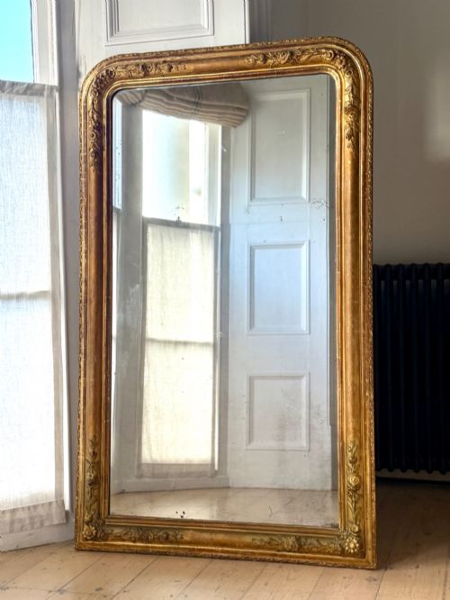 19th century French gilt Louis Philippe mirror c1800 - mercury glass