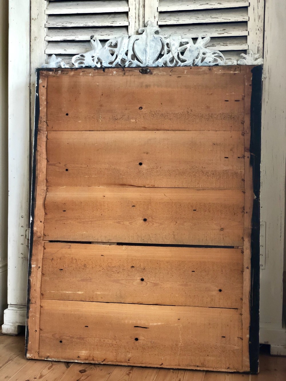 19th century French antique painted mirror View VI