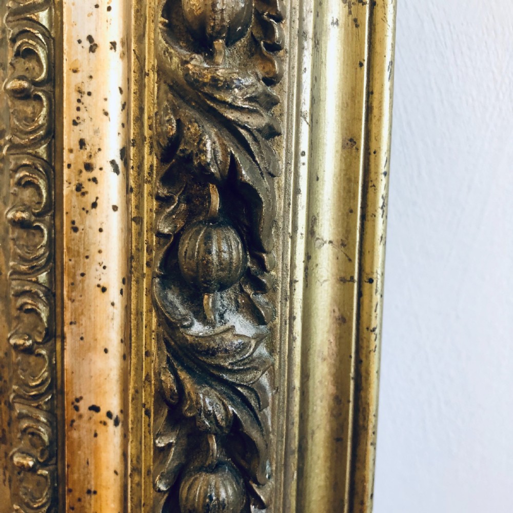 19th century French antique gilt crested mirror View IV