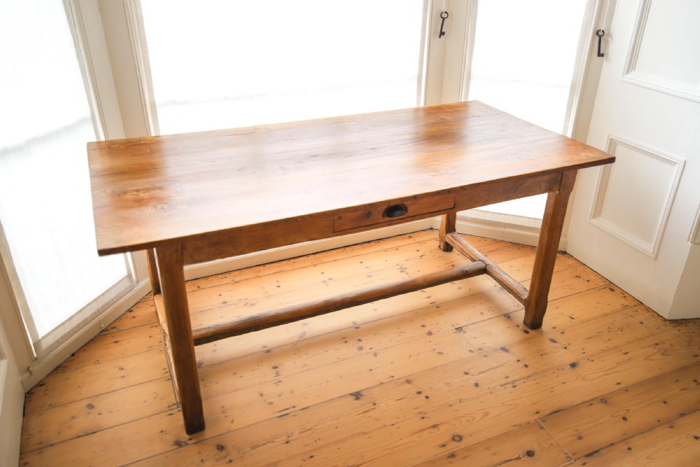 19th century French antique elm farmhouse table View II