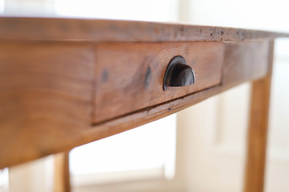 19th century French antique elm farmhouse table View III