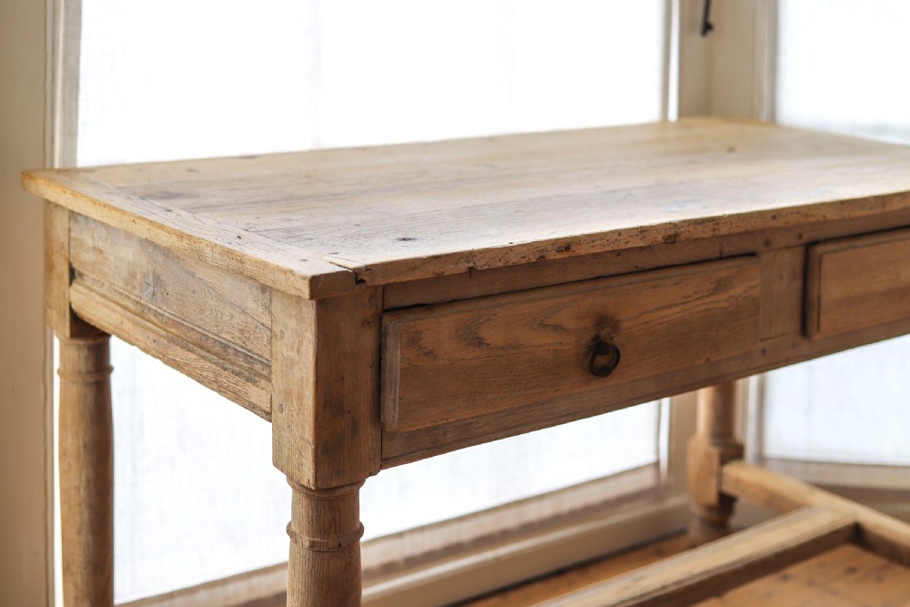18th century French oak farmhouse table View VI