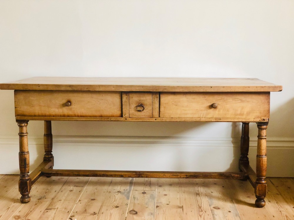 19th century French antique farmhouse table View II