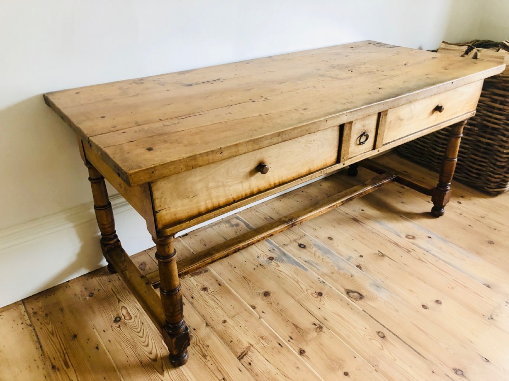 19th century French antique farmhouse table View VI