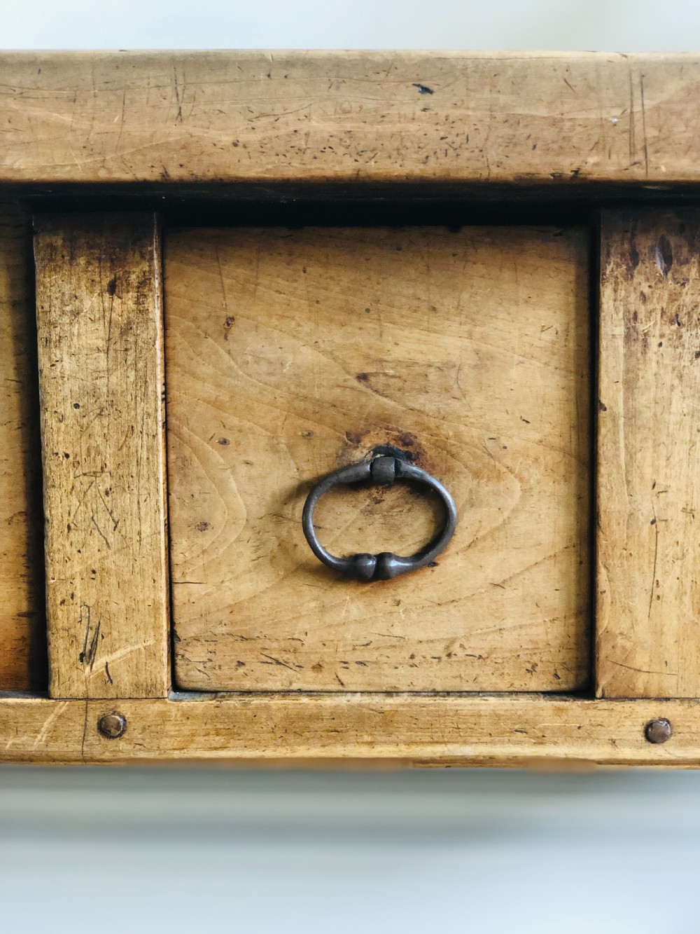 19th century French antique farmhouse table View VIII