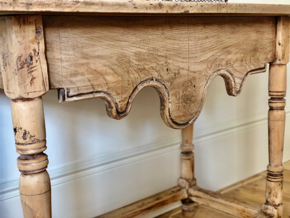 French 19th century small oak table  View III