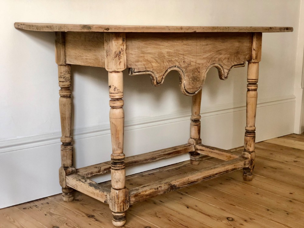 French 19th century small oak table  View V