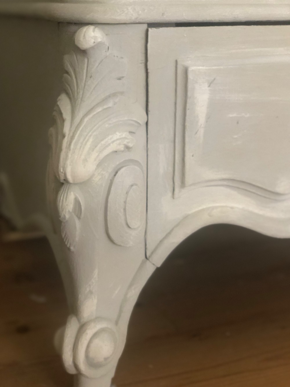 French antique painted Louis XV armoire/linen press/cupboard View IV