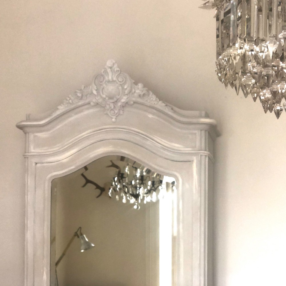 French antique painted Louis XV armoire/linen press/cupboard View V