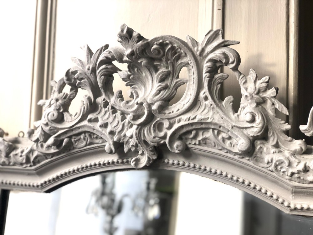 French antique Louis XV painted mirror  View II