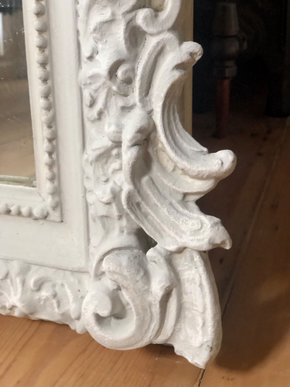 French antique Louis XV painted mirror  View V